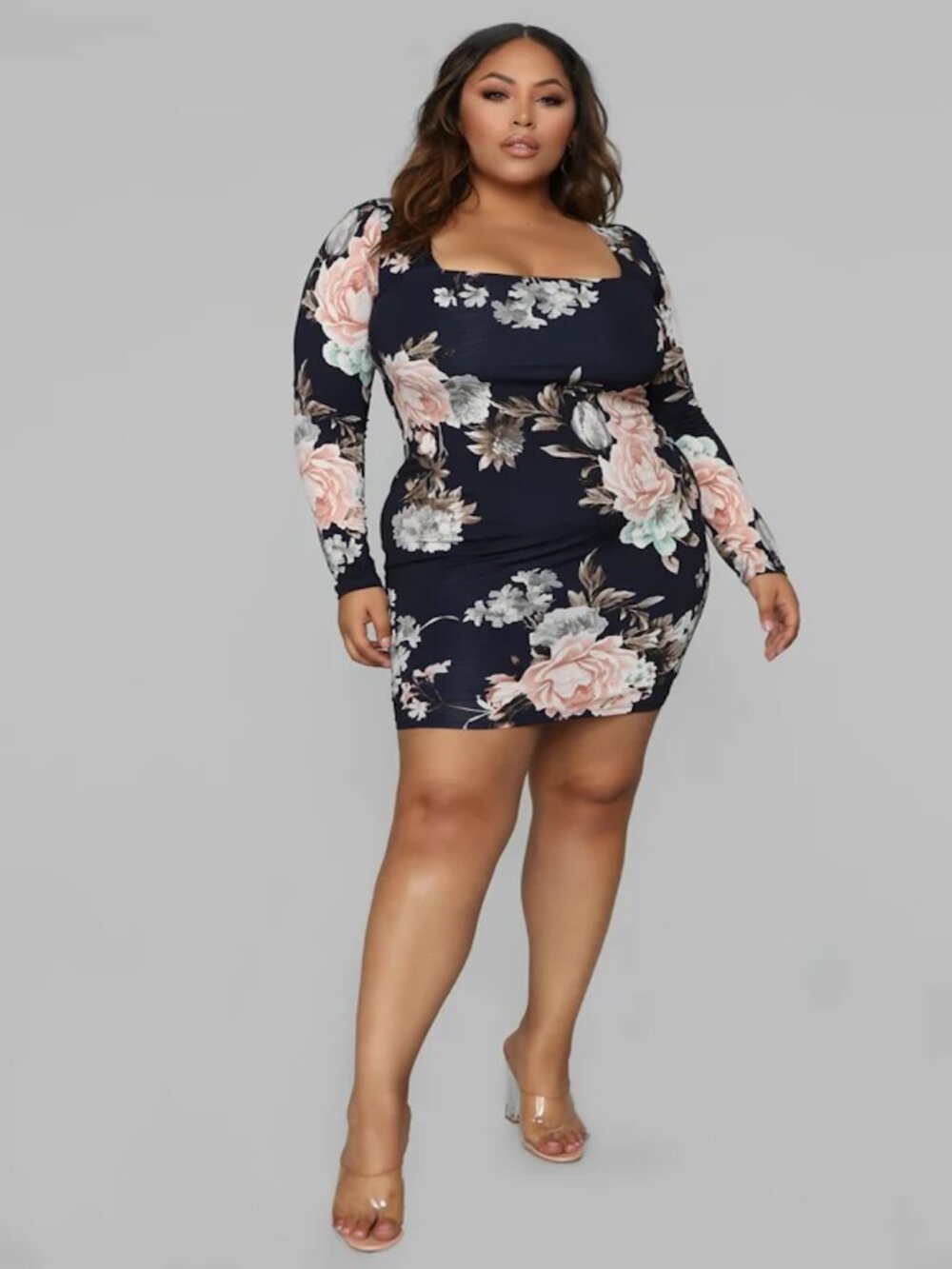 Fashion Nova "My Love Of Flowers" Floral Mini Dress Size 1XL